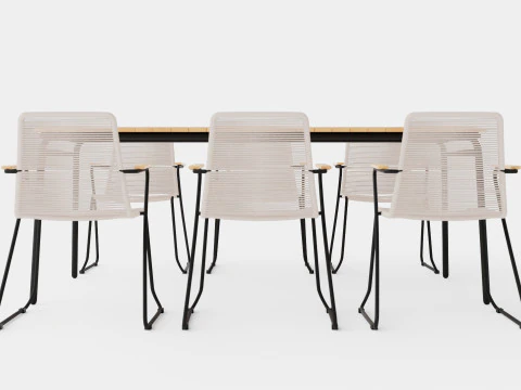 Bjorko and Hono dining set 3D Model