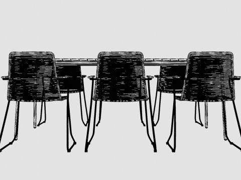 Bjorko and Hono dining set 3D मॉडल