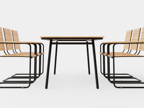 Malo and Hono dining set 3D Model