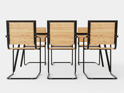 Malo and Hono dining set 3D Model