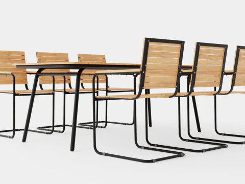 Malo and Hono dining set 3D Model