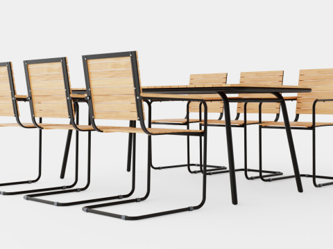 Malo and Hono dining set Modelo 3D