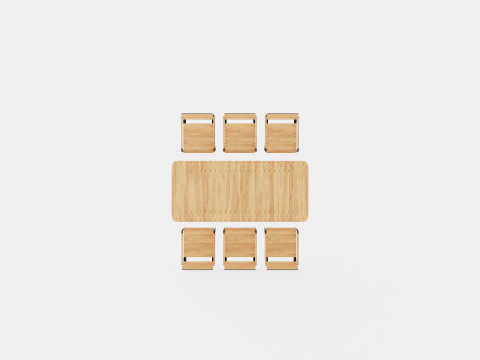 Malo and Hono dining set Modelo 3D