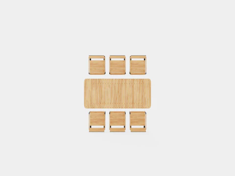 Malo and Hono dining set 3D Model