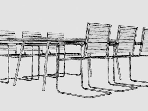 Malo and Hono dining set 3D Model
