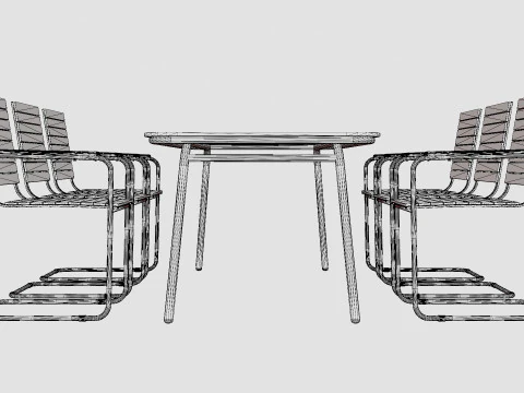 Malo and Hono dining set 3D Model