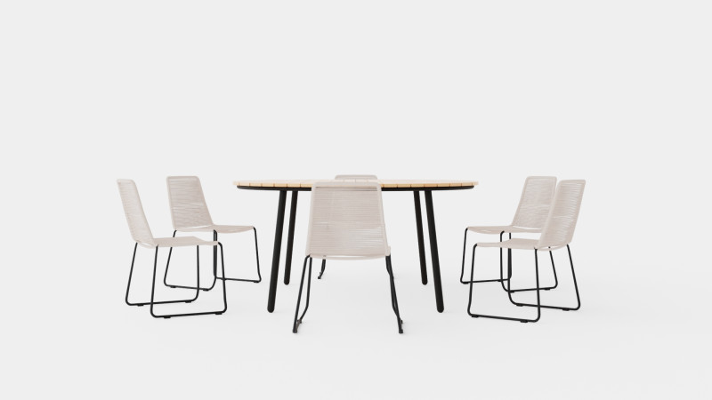 Bjorko and Reso dining set 3D 모델 .c4d .max .obj .3ds .fbx .stl .blend 