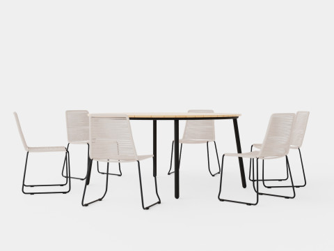 Bjorko and Reso dining set 3D 모델
