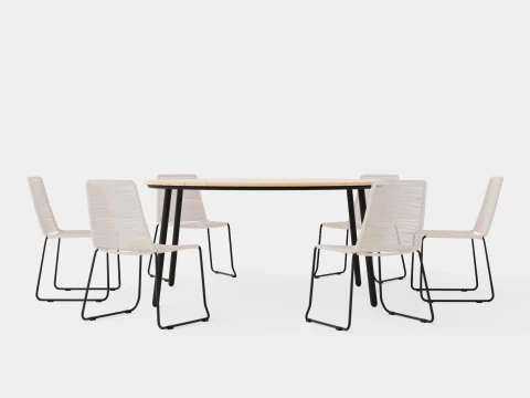 Bjorko and Reso dining set 3D Model