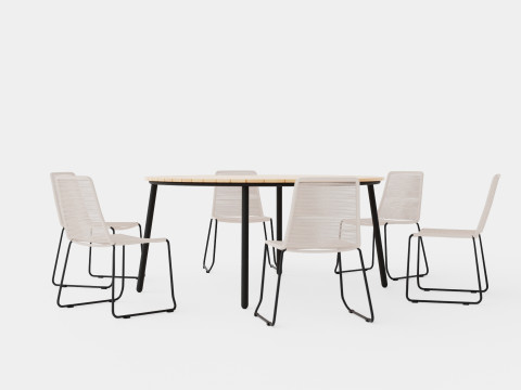 Bjorko and Reso dining set 3D 모델