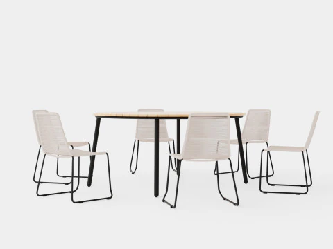 Bjorko and Reso dining set 3D Model