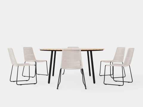 Bjorko and Reso dining set 3D Model