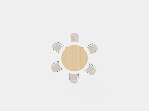 Bjorko and Reso dining set 3D 모델