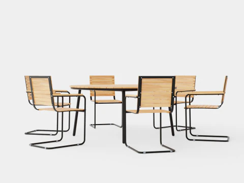 Malo and Reso dining set 3D Model