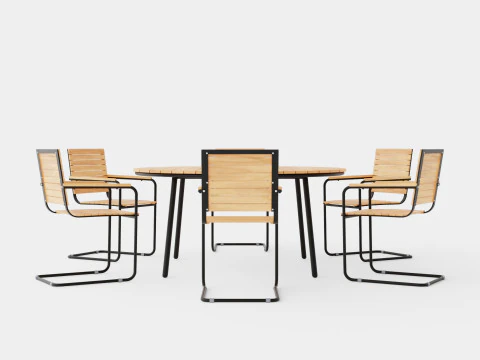 Malo and Reso dining set 3D Model