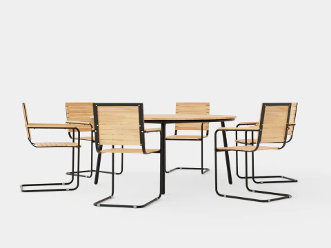 Malo and Reso dining set 3D Model