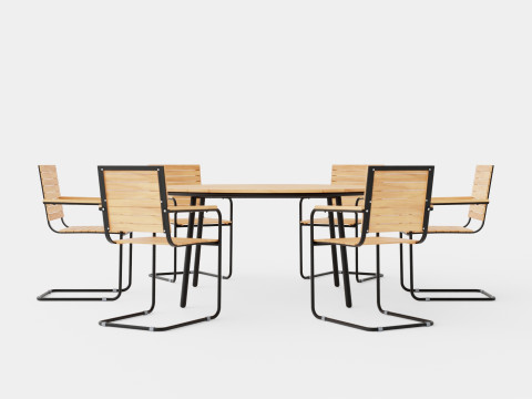 Malo and Reso dining set Model 3D