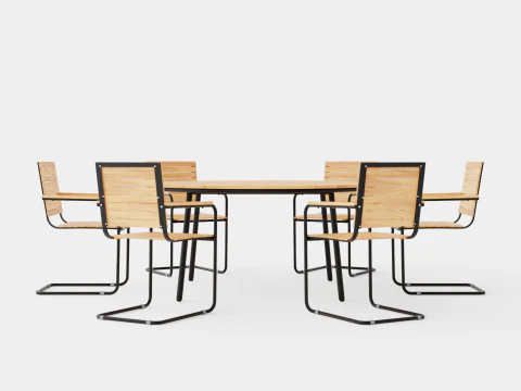 Malo and Reso dining set 3D Model