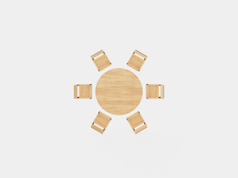 Malo and Reso dining set Model 3D