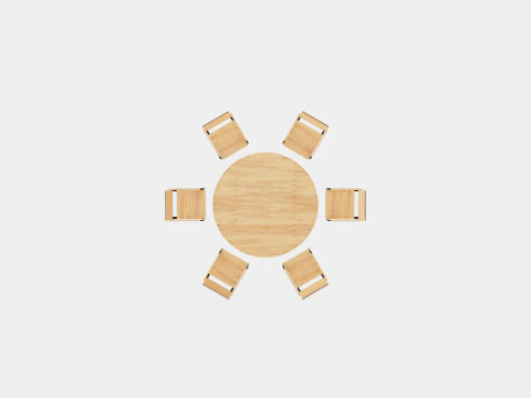 Malo and Reso dining set 3D Model