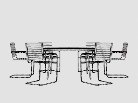 Malo and Reso dining set Model 3D