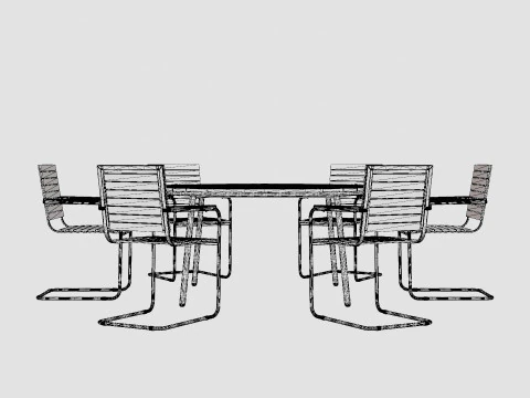 Malo and Reso dining set 3D Model