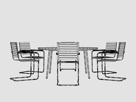 Malo and Reso dining set Model 3D