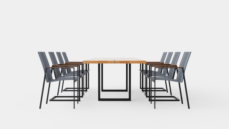 Gaunt dining set 3D Model .c4d .max .obj .3ds .fbx .stl .blend 