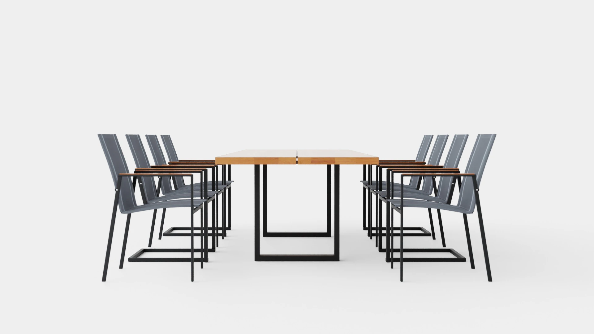 Gaunt dining set 3D Model .c4d .max .obj .3ds .fbx .stl .blend 