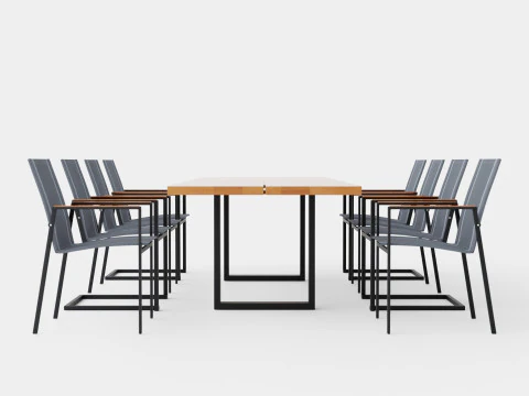 Esszimmergarnitur von Gaunt 3D Modell