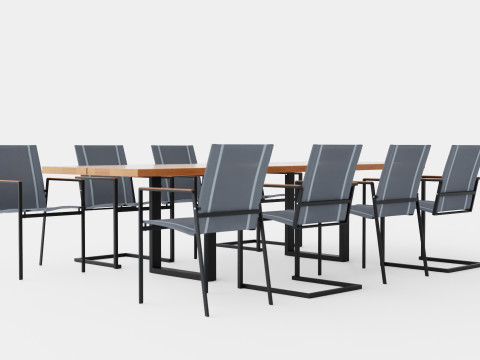 Gaunt dining set 3D Model