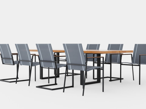 Gaunt dining set 3D Model