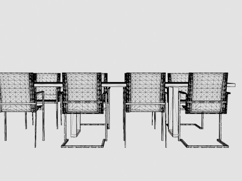 Gaunt dining set 3D Model