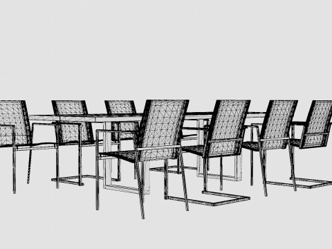 Gaunt dining set 3D Model
