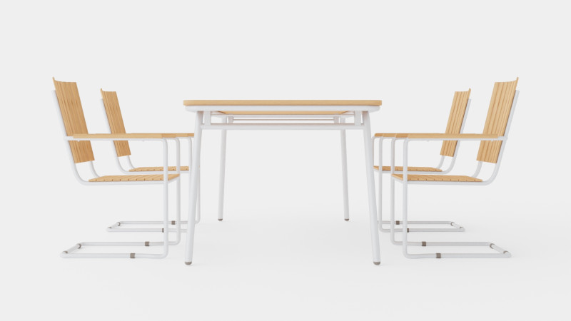 Reso and Hono dining set 3D Model .c4d .max .obj .3ds .fbx .stl .blend 