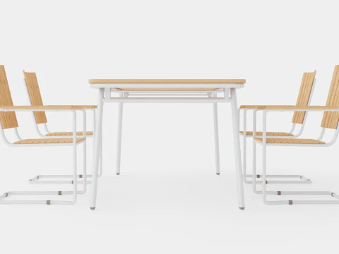 Zestaw do jadalni Reso i Hono Model 3D