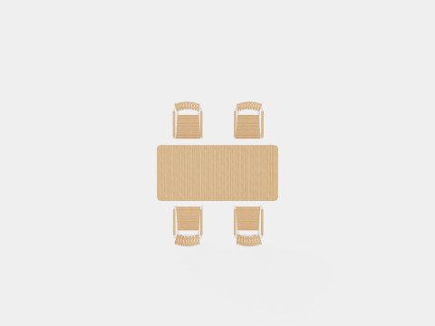 Reso and Hono dining set 3D Model
