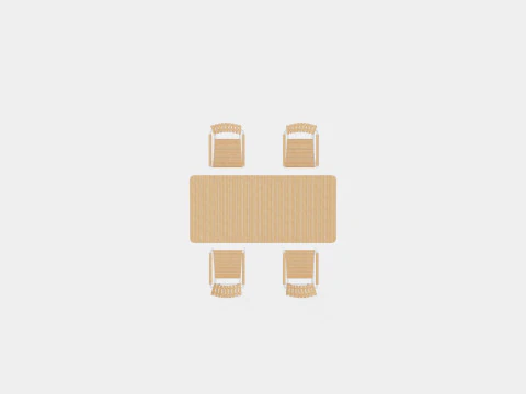 Reso and Hono dining set 3D Model