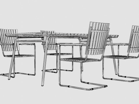 Reso and Hono dining set 3D Model