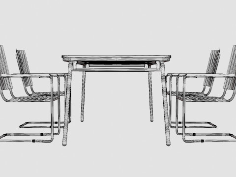 Reso and Hono dining set 3D Model