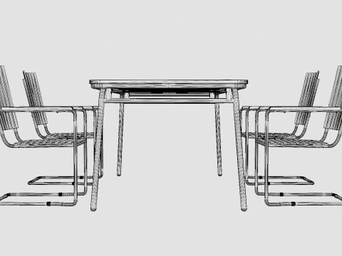 Reso and Hono dining set 3D Model