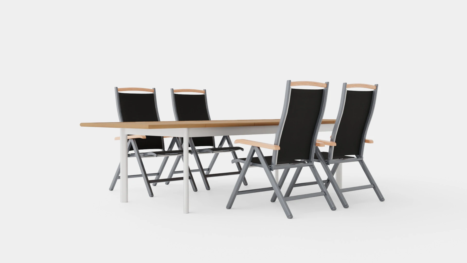 Nice dining set 3D Model .c4d .max .obj .3ds .fbx .stl .blend 