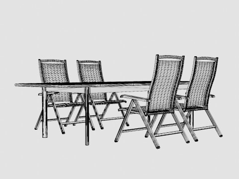 Nice dining set Model 3D