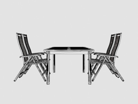 Nice dining set Model 3D