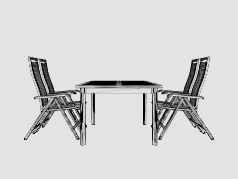 Nice dining set 3D Model