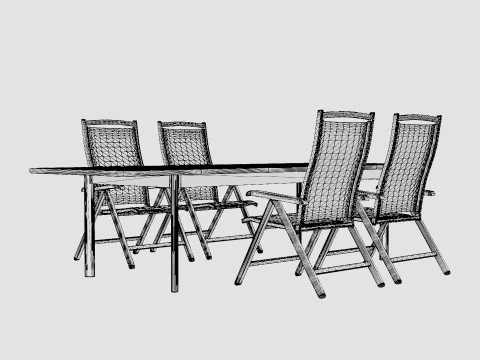 Nice dining set 3D Model