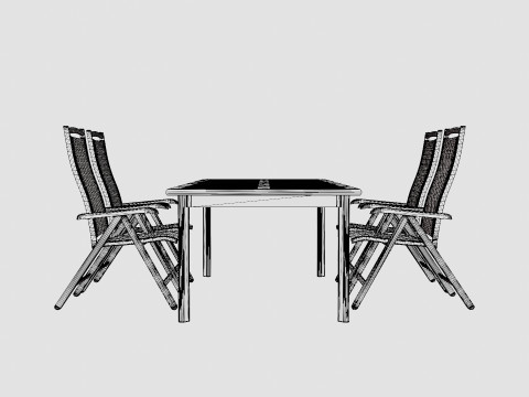 Nice dining set Modèle 3D