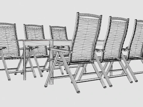 Nice dining set 3D Model