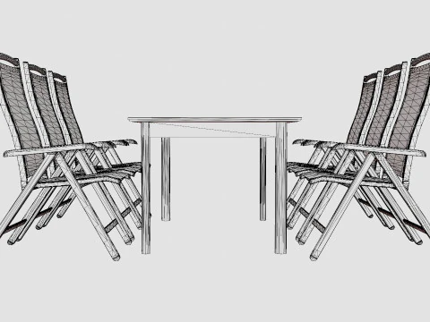 Nice dining set 3D Model