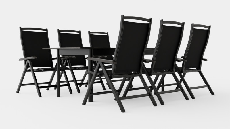 Nice dining set 3D Model .c4d .max .obj .3ds .fbx .stl .blend 